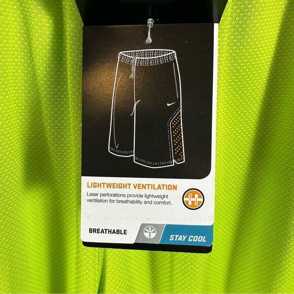 NWT Nike Elite Basketball Shorts Drawstring Waist Bright Green with Black M - Picture 4 of 16